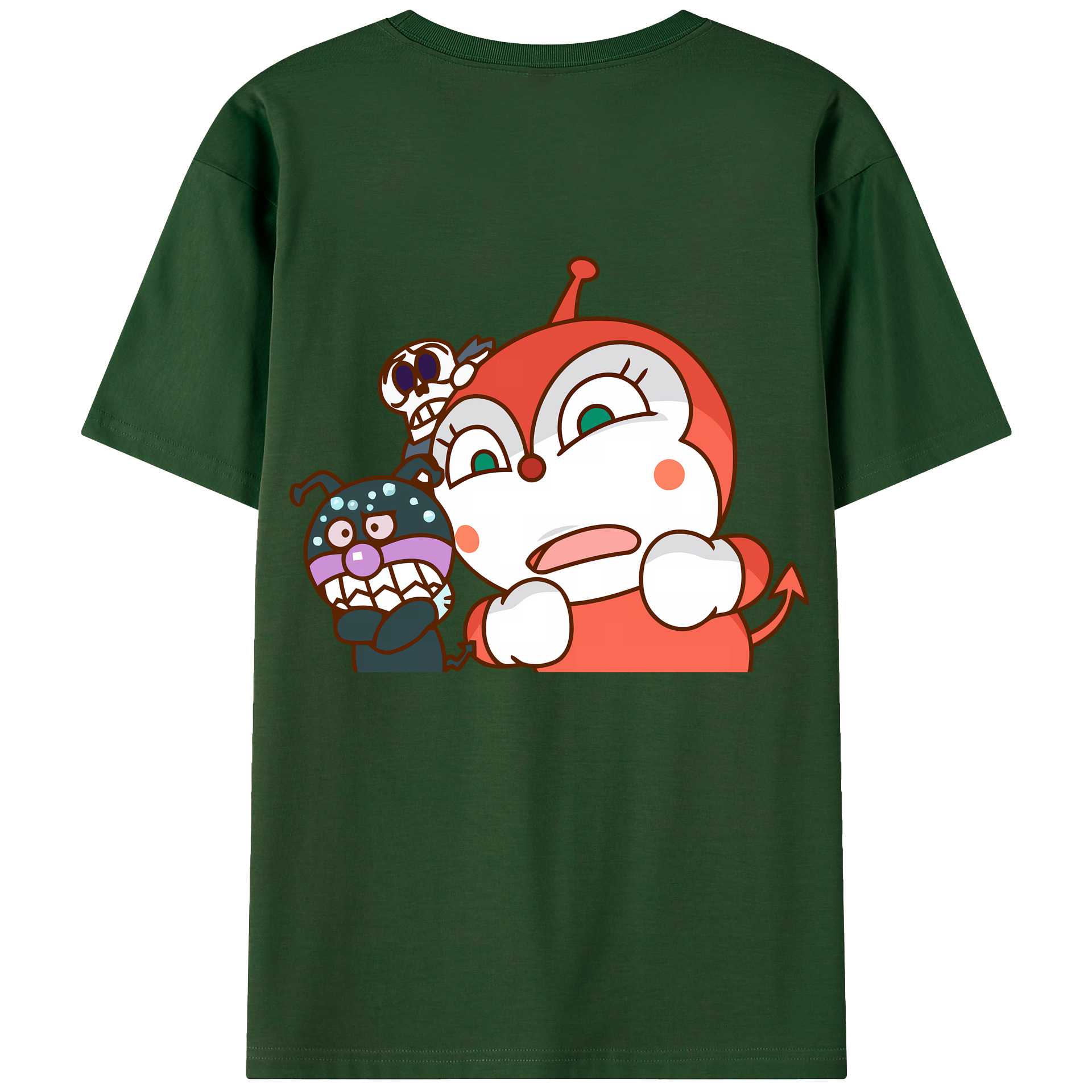 （画像用） アンパンマン Anpanman 綿100％半袖Tシャツ（背面プリント）